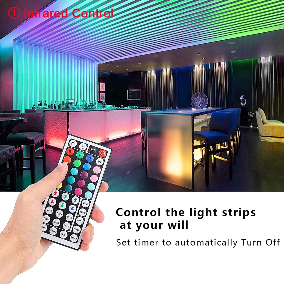 LED Strip Light RGB Controller 4 Pin Smart Led Strip Light Contoller 5-24V IR Remote /Bluetooth /WiFi Control for 5050 RGB Strip