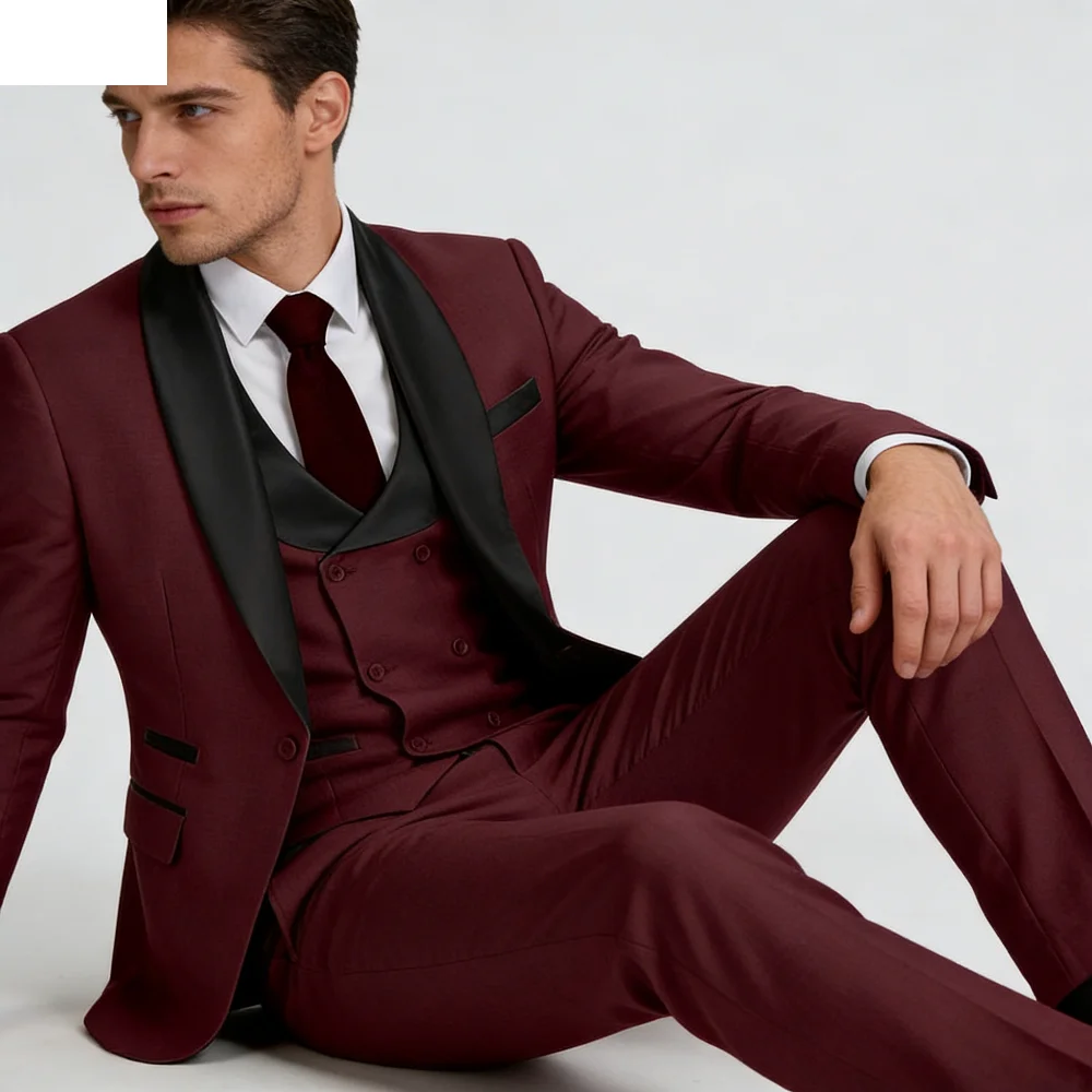 

Elegant Men's Suit Casual Business Wedding Home Work Coats Suits Set Modern Tailored Men's Terno Fashion