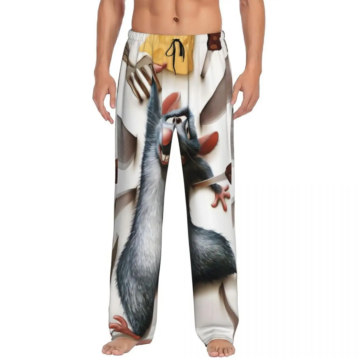 

Custom Ratatouille Pajama Pants Men Comedy Cartoons Sleepwear Lounge Sleep Bottoms Stretch with Pockets