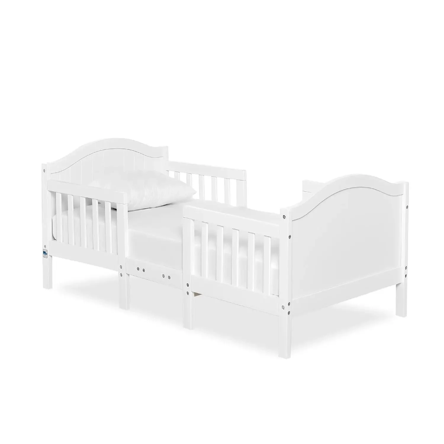Cama Convertible 3 en 1 para niños pequeños, mueble con certificado JPMA, color blanco, gris, dorado