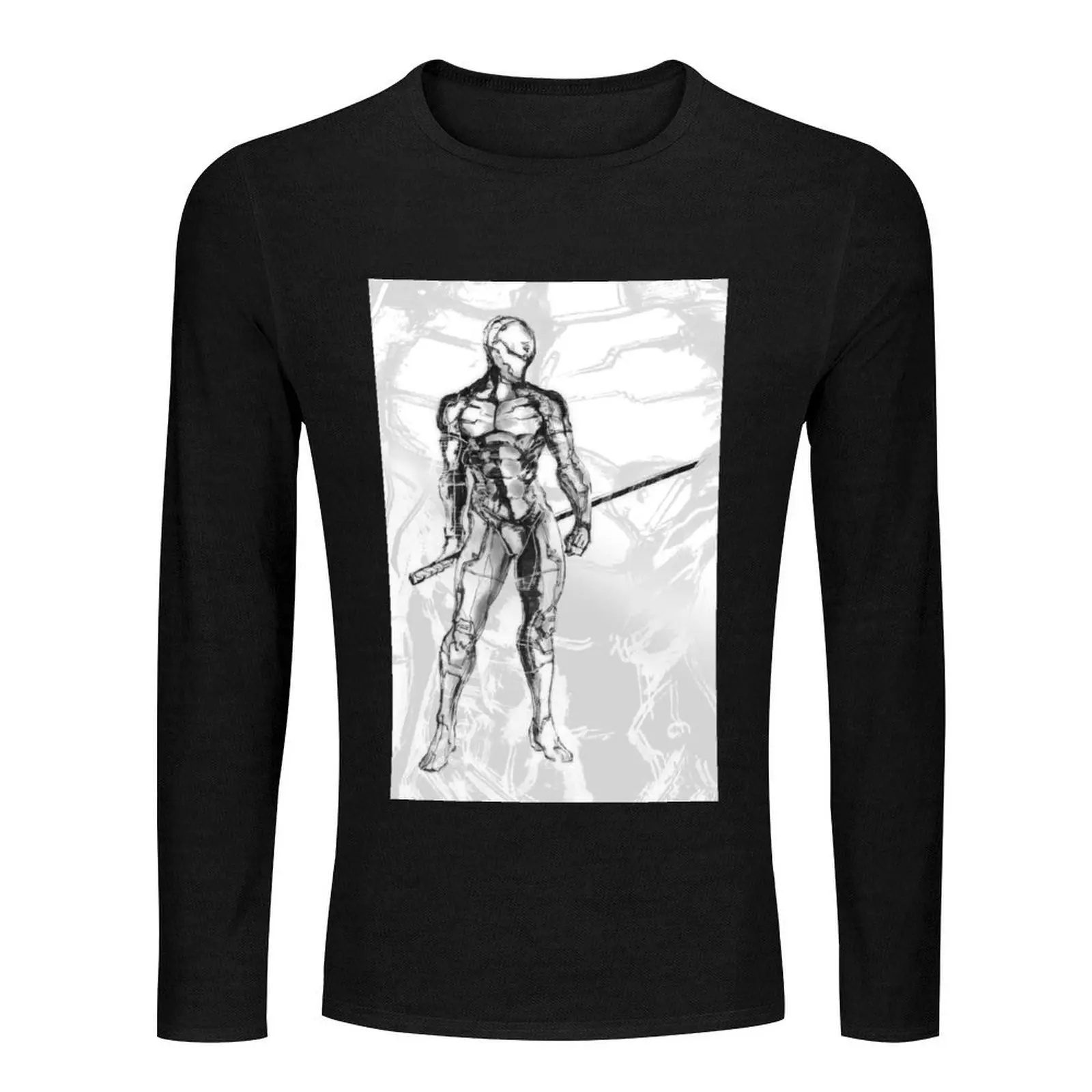 Cyborg Ninja Long T-Shirt tees vintage clothes Tee shirt custom t shirts mens graphic t-shirts pack