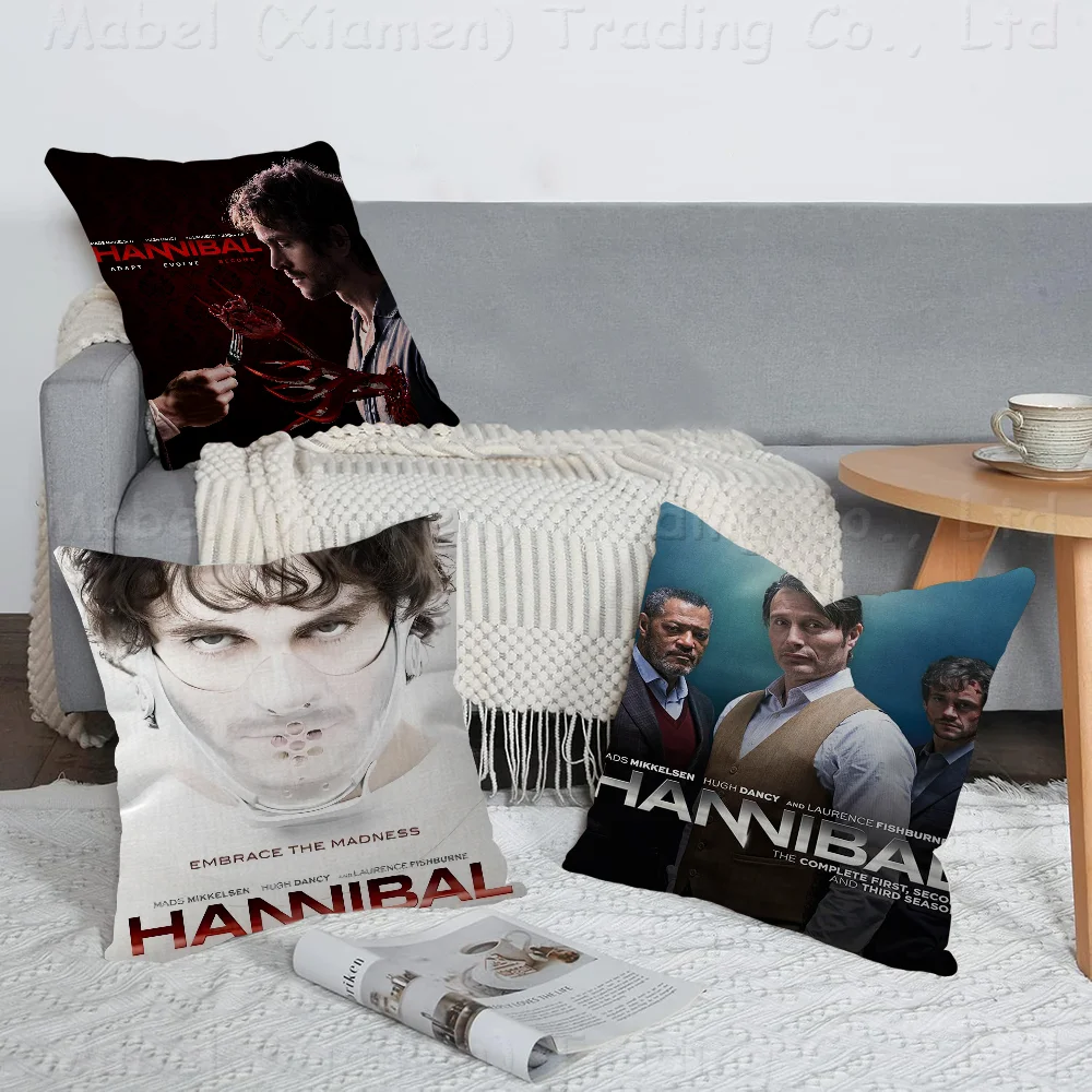 Horror TV Series Hannibal Stitch Lucky Dragon Pillow Cover Sofa Cushion Cover Home Room Decoration Children Gift