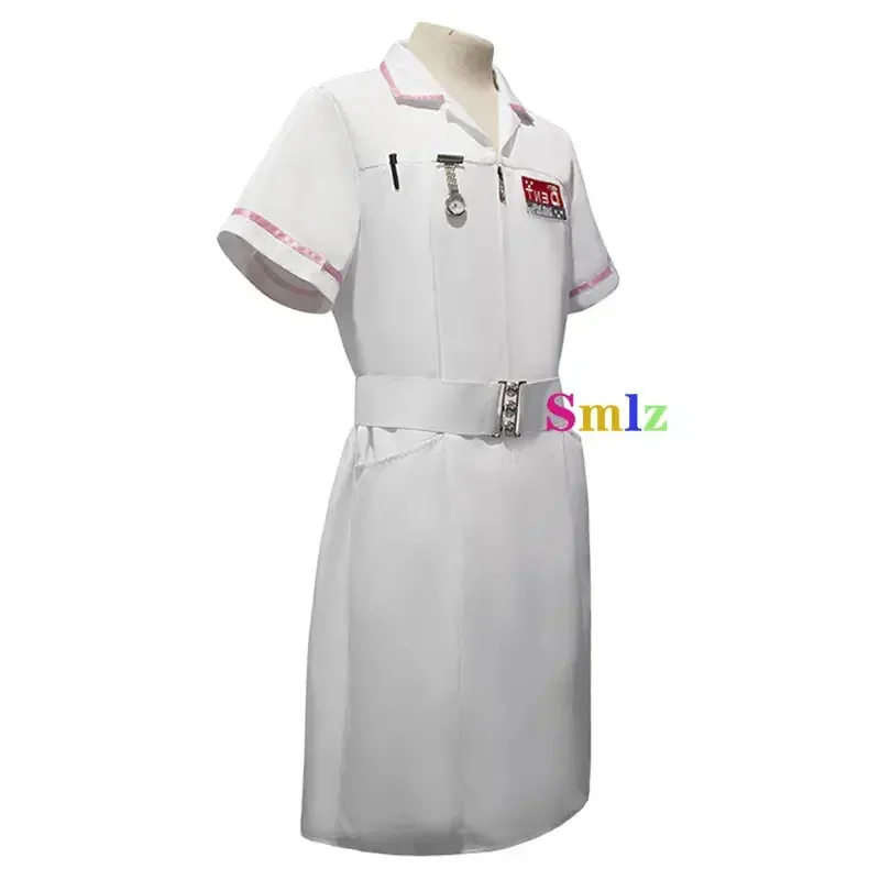 

New Movie Joker Cosplay Jack Nurse Costume Uniform Cosplay Scary Bat Joker Dress Pocket Watch Pen Halloween Cos Set 2025