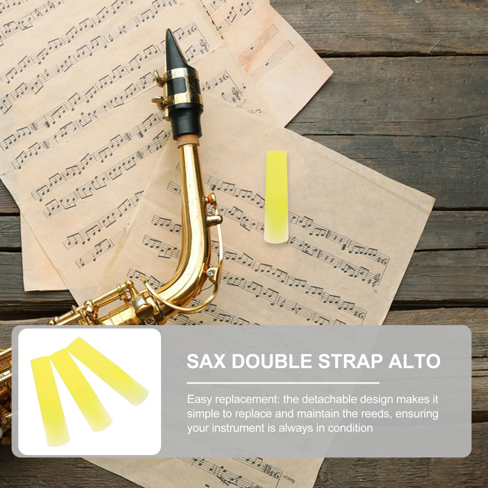 

3 Pcs Alto Saxophone Reed Reeds Beginners Musical Wind Instruments Plastic for Clarinet Resin