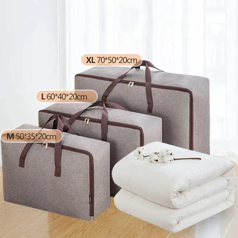 Storage Pouch Bag Waterproof Oxford Cloth For Household Easy Moving Traveling High-Capacity Used To Store Daily Necessities