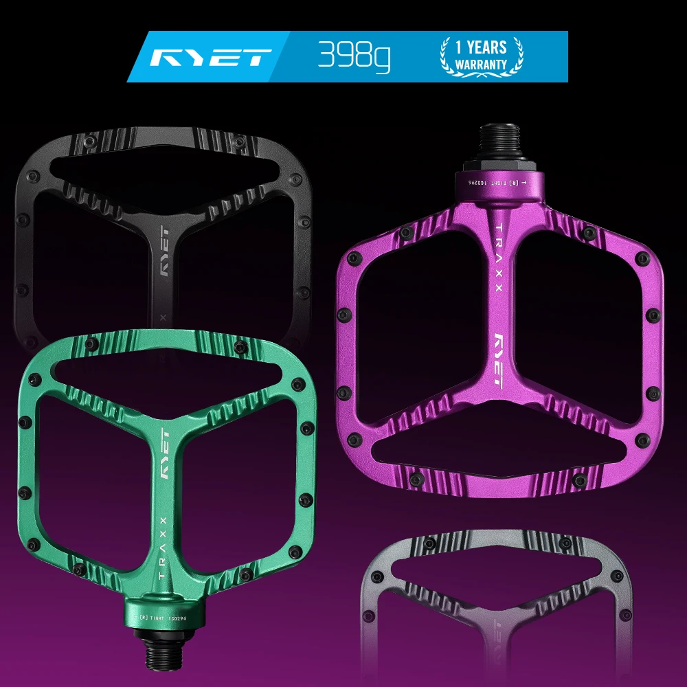 

RYET Bicycle Pedals Wide Platform Ultralight Anti-slip CNC Oversized Sealed Bearings for Mountain Bike accessories Bicycle Parts