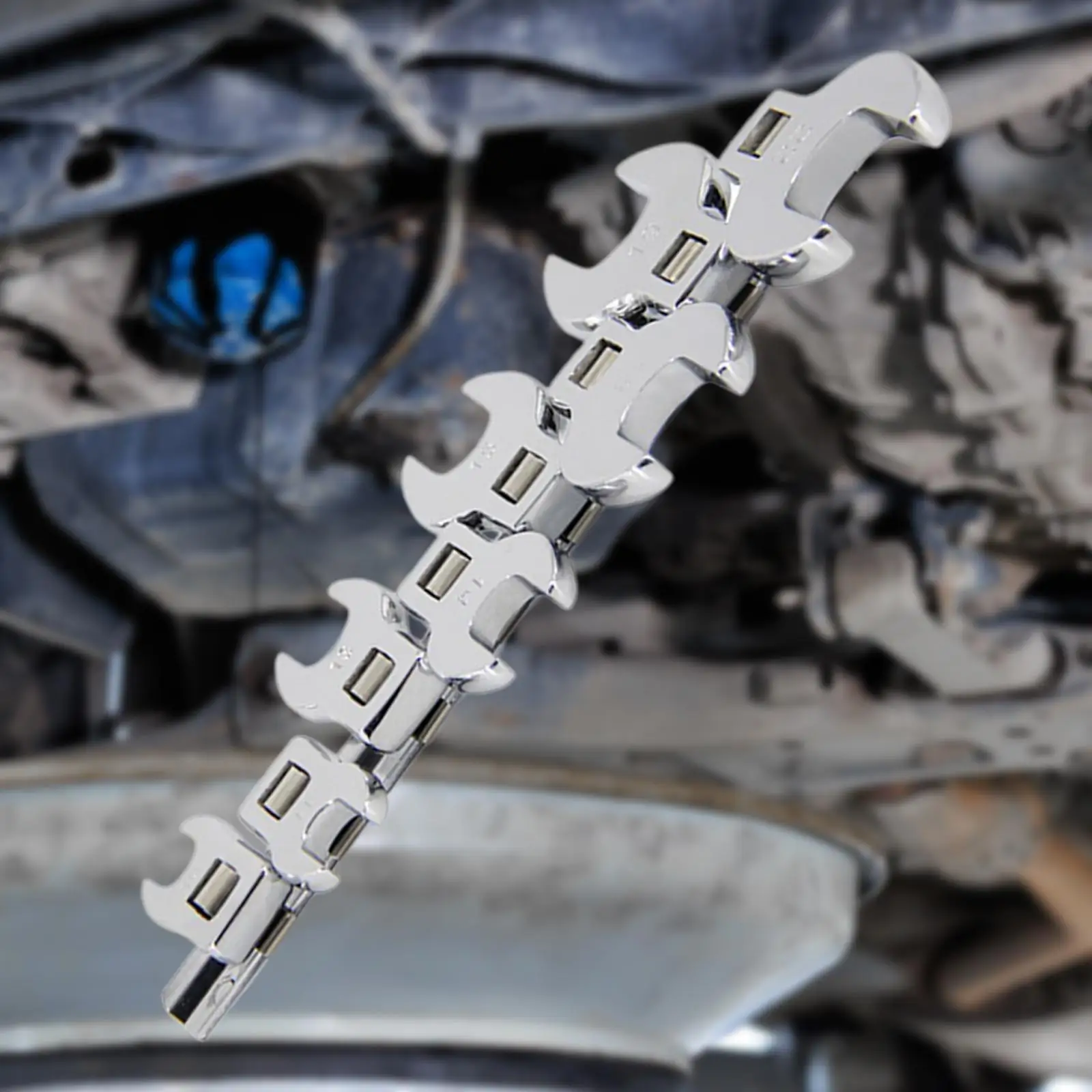 

8 Piece 10-22mm Metric Nut Wrench Set Versatile Anti Rusting Sturdy Accessories for Motorcycle Repair 3/8" Drive Mechanics Tool