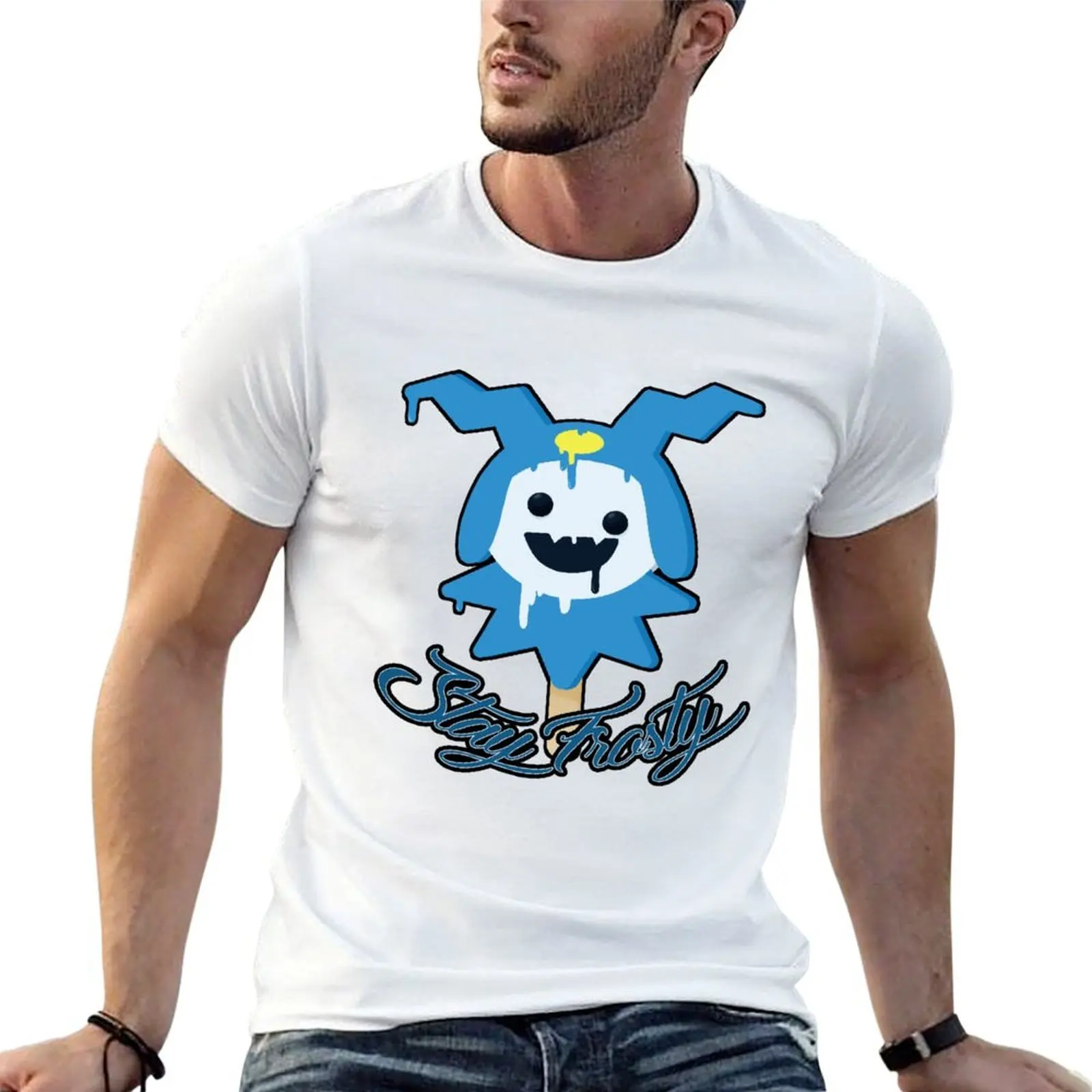 Ice Cream Jack Frost (Text) T-Shirt summer top funny shirt cotton Men's t shirts