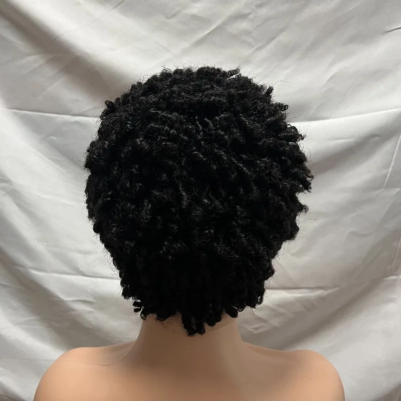 6 Zoll Butterfly Locs Echthaar 13x4 Lace Frontal Perücken Premium 150% Dichte Remy Haar Ohr-zu-Ohr Lace Glueless Perücke für Frauen – Detail 3
