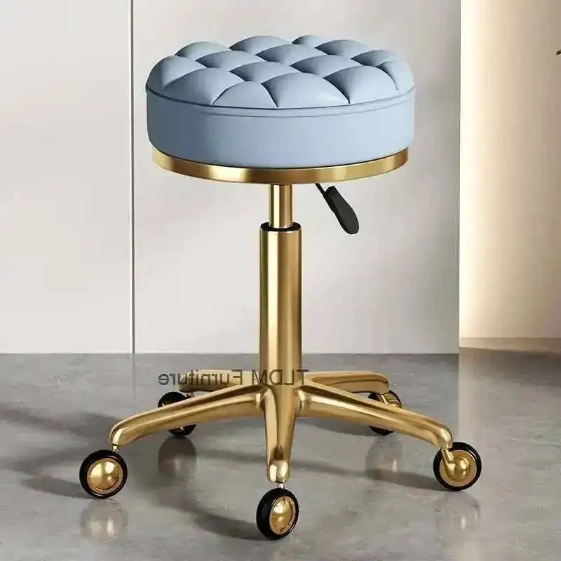 Beauty Chair Specifically Designed for Beauty Salon Adjustable Rotating Pulley Hair Salon Round Stool Tabouret A Roulette 원형의자