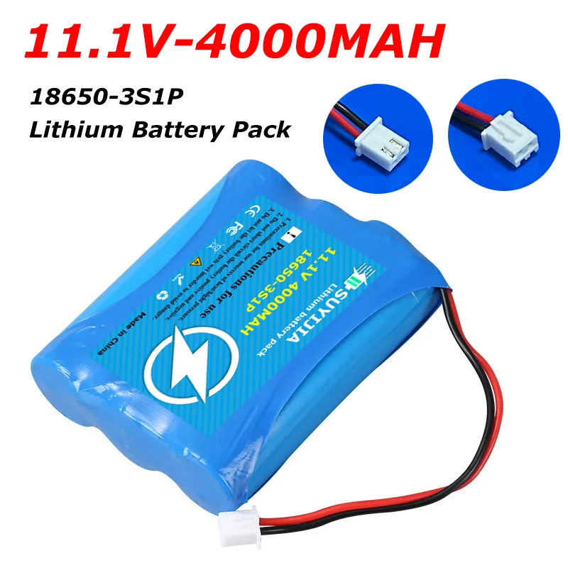 11.1V 3S1P 4000mAh 18650 Li-ion Battery Pack 3S1P 12.6V Lithium Ion Battery 18650 Used for: CCTV, Camera, Backup Power Supply