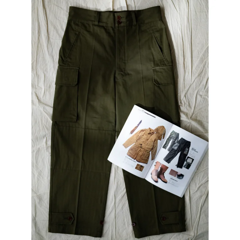 Men's M-47 Herringbone Twill Pants French Army Style Vintage Work Pants