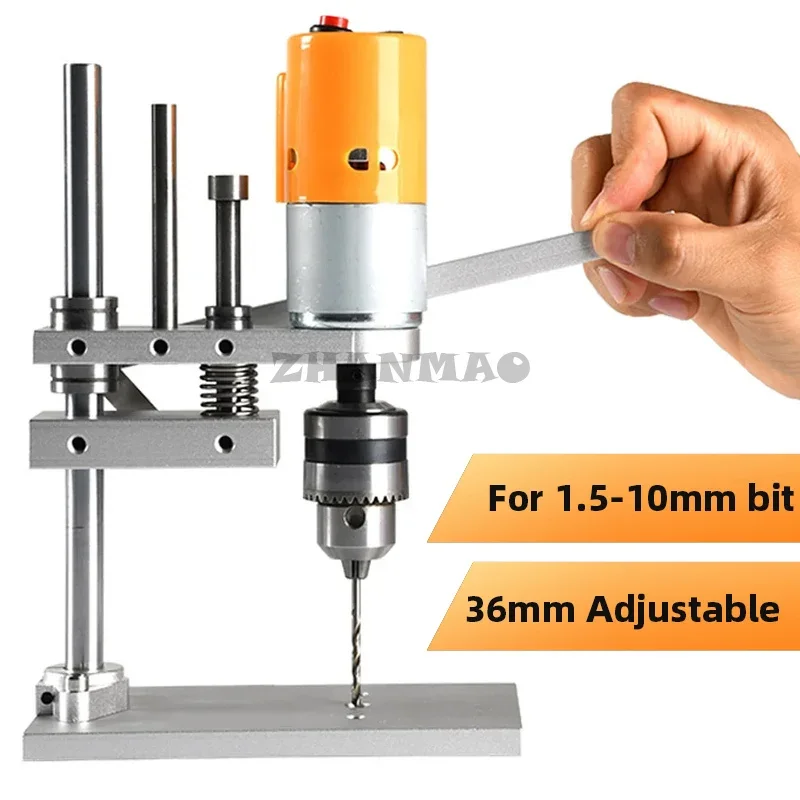 Benchtop Drill Press High Precision PCB Drilling Machine Woodworking Drilling Home DIY. Desktop Mini Drill for Wooden Jade