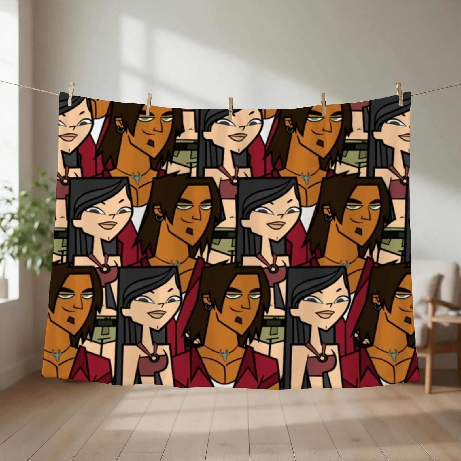 Total Drama: Heather/Alejandro Throw Blanket couch cozy soft plush fuzzy picnic outdoor blanket
