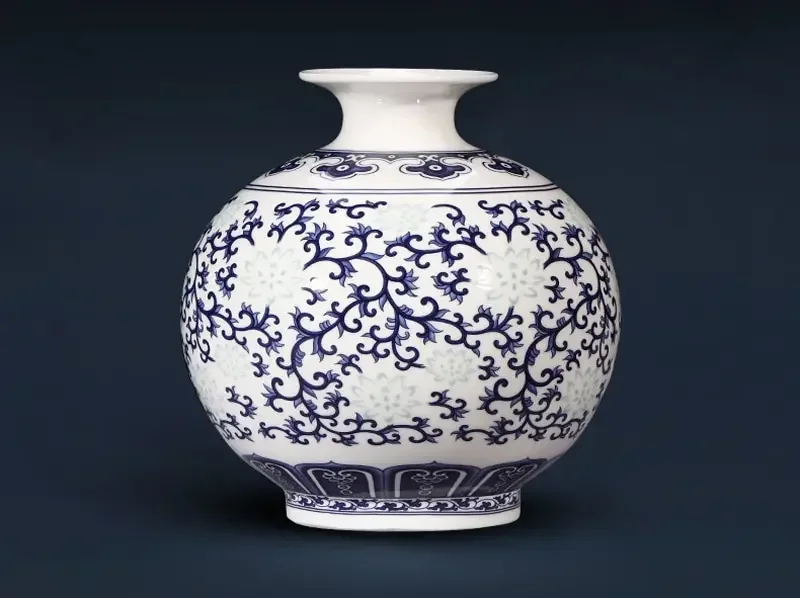 Bone China Flower Vase, Home Decor, Chinese Tradition Vases for Flowers, Ceramic Vase Decoration Home, Living Room Decoration,