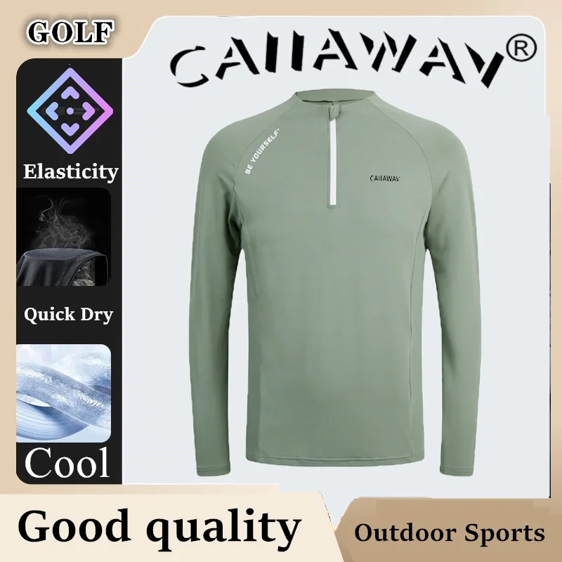 Authentic CAIIAWAV Golf Long Sleeve Men\'s Top Long Sleeve T-shirt GOLF Clothing Sports Comfortable Long Sleeve T-shirt