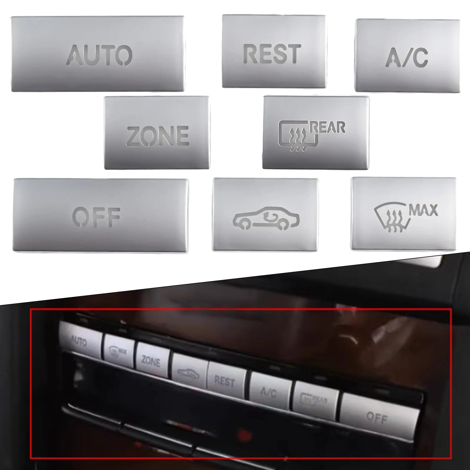 

Upgrade Your Console with 8Pcs AC Buttons Cover Trim for Mercedes E Class W212 C207 Easy Installation Perfect Fit!