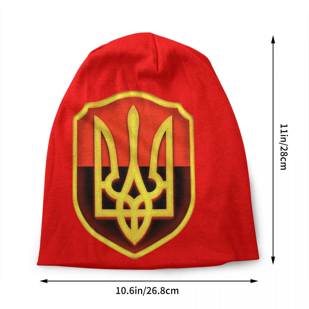 Ukraine Flag Shield Tryzub Bonnet Hat Knitting Hats Men Women Cool Unisex Ukrainian Patriotic Winter Warm Skullies Beanies Caps