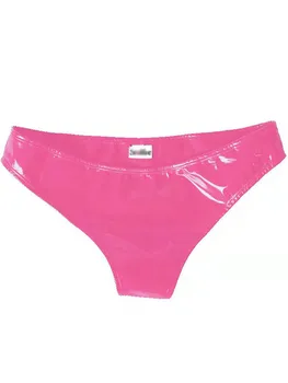 光沢のある合成皮革ブリーフ,女性用パンティー,ウェットルック,PVC,セクシーなパンティー,ローウエスト,皮ひも,下着,S-3XL
