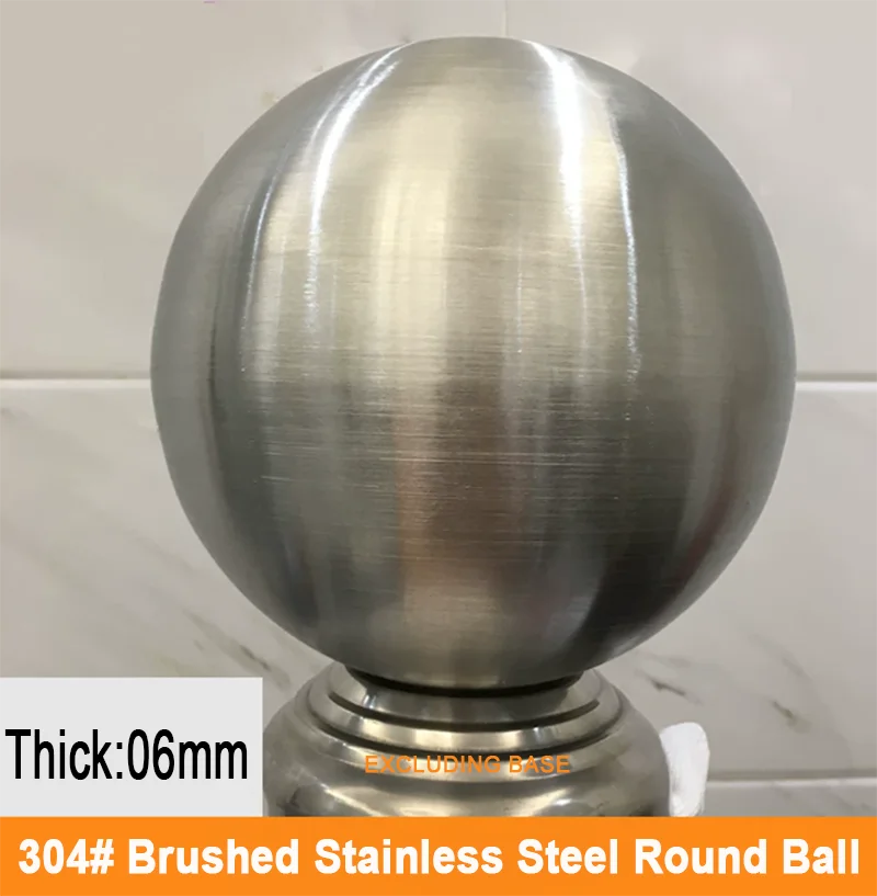 1-10Pcs Dia 25-300mm 304 Stainless Steel Brushed Matte Hollow Ball Decoration Round Ball Stainless Steel Large Floating Ball