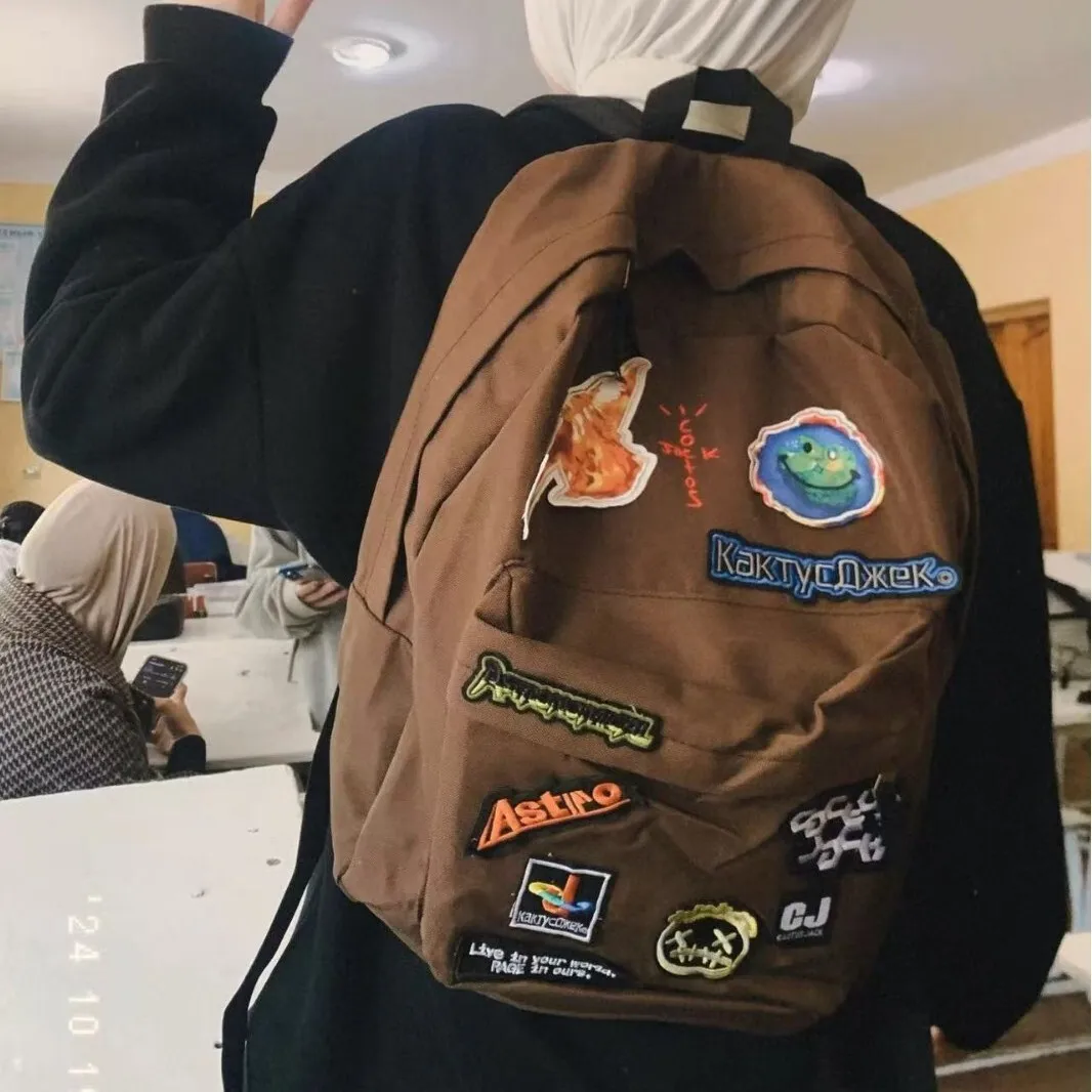

Travis Scott Ts Cactus Jack Backpack Hip Hop Rap School Bag Double Shoulder Casual Backpack