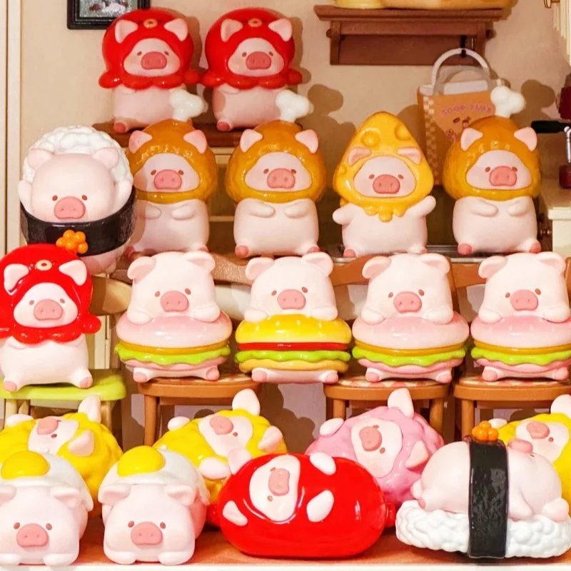 lulu the pig burgers Toys dolls Collection Ornamnet figure figurine model desktop opp bag Friends Birthday Gifts