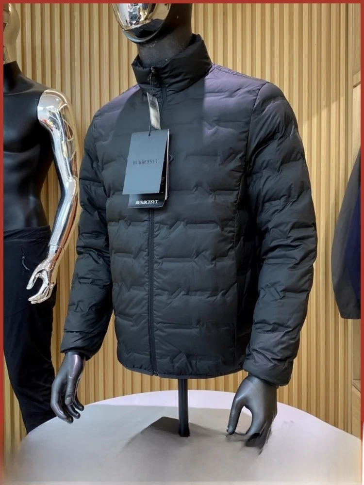 

Men's Outdoor Winter down Jaet Silver Ion Loing Du down Stand Collar Warmth 80 Polyester Fiber Zipper Sle Faionable