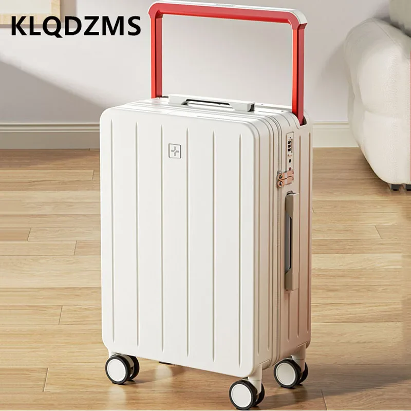 KLQDZMS Travel Suitcase Men's Large-capacity 24-inch Trolley Case 20 "ABS + PC Boarding Box Thickened Wear with Wheel Luggage