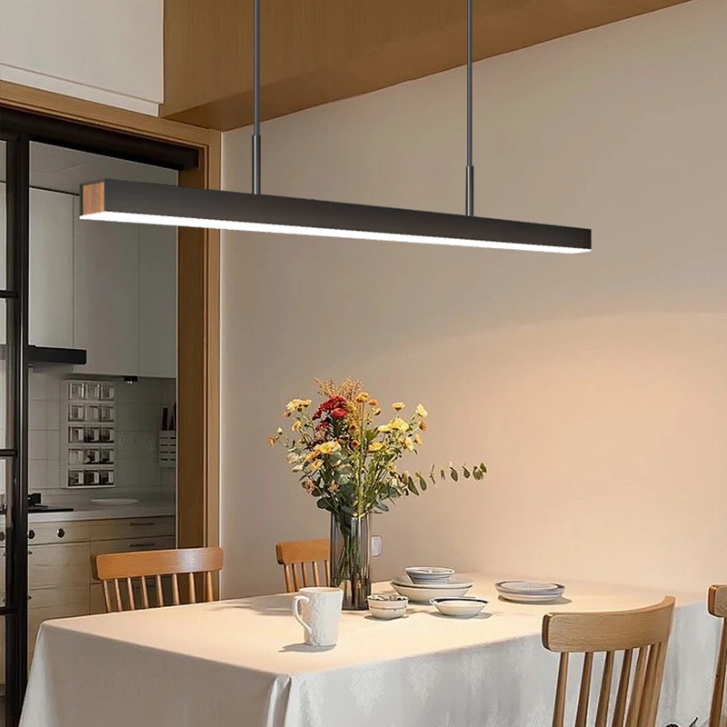 One-word Restaurant Led Pendant Lights Bar Counter Dining Table Chandeliers Nordic Tea Room Office Home Interior Lighting Lamps