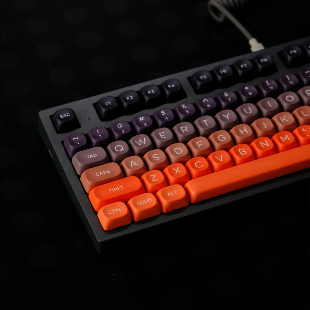 

Gradient Color Sunset Glow 126 Keys PBT Keycaps Five-sided Sublimation MOA Profile Keycaps For MX Switches Mechanical Keyboard