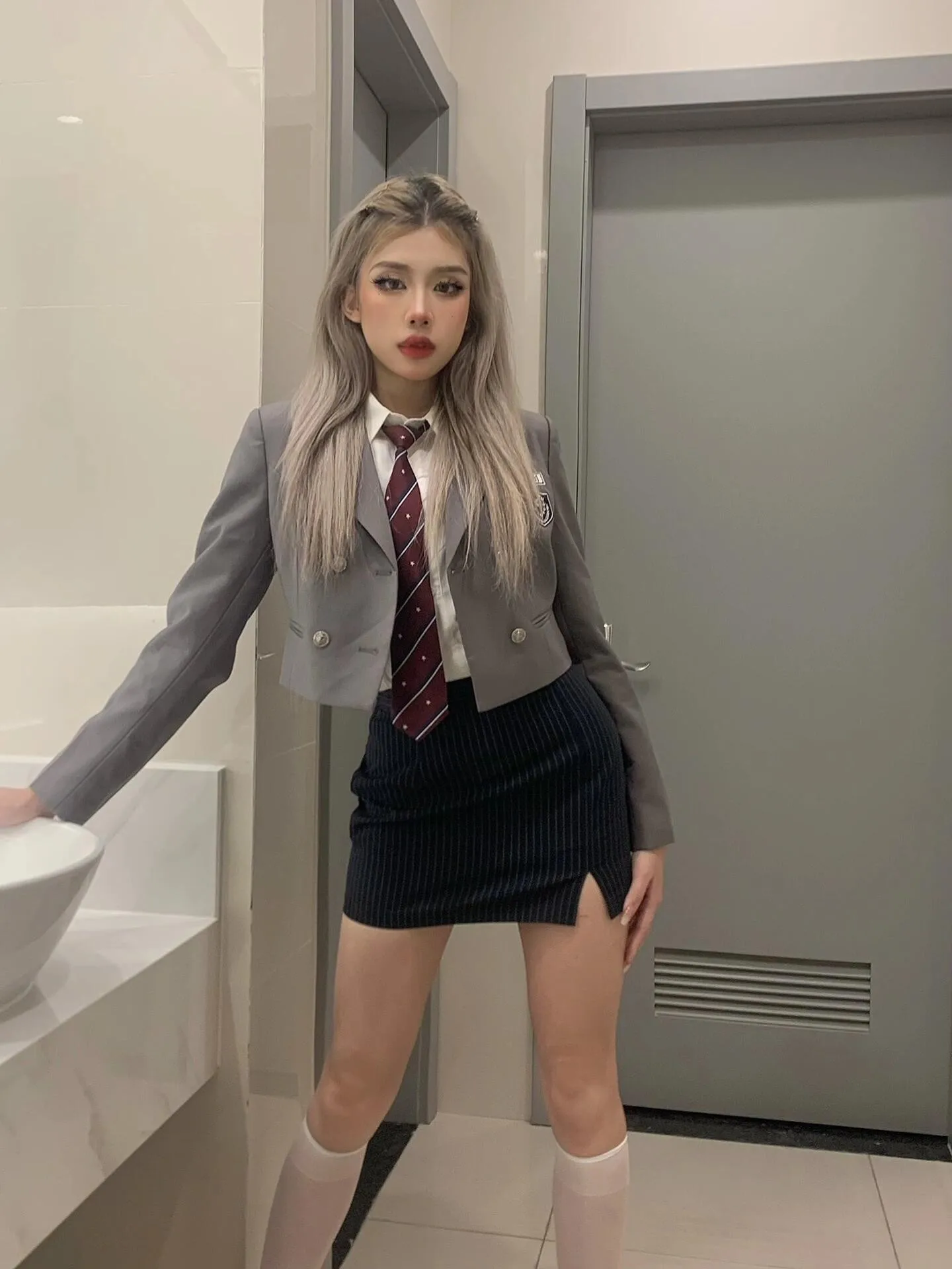 

Sweet Cool loween orm Jaet Юбка Комплект Женский Школьный orm Sle Осенняя длинная юбка Sve ort с откидным воротником