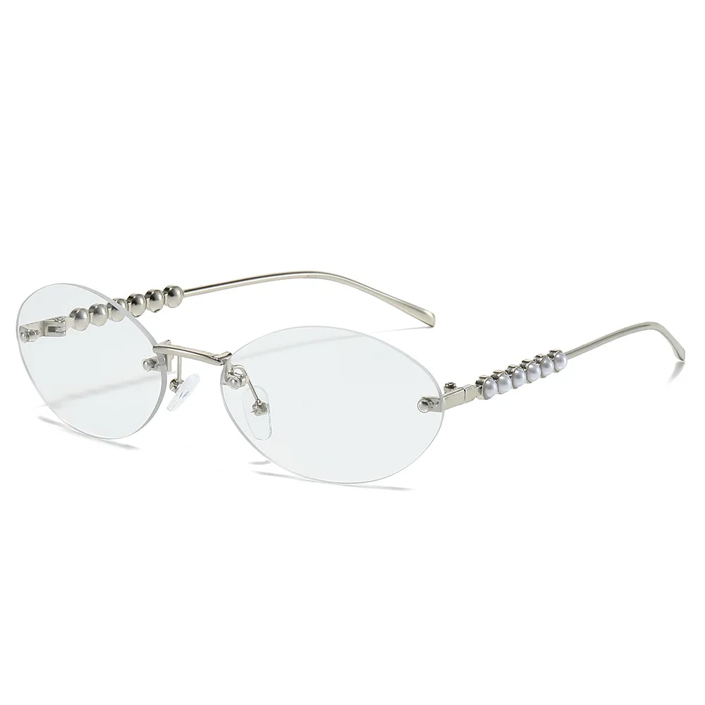 

Diamond Oval Sunglasses Rimless Women Luxury Rhinestone Elegant Sun Glasses Female Gradient Shades UV400 Frameless Eyewear