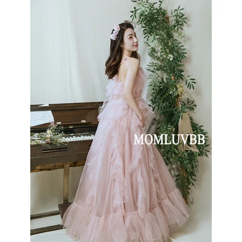 

Women Photography Gowns for Session Maternity Dresses Pink Elegant Wedding Pregnancy Pregnant Dress Studio Shoots Photo Clothes