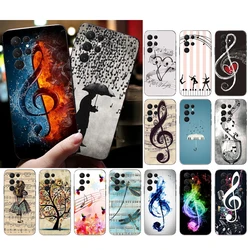 Phone Case for Samsung S25 S24 S23 S22 S21 S20 Ultra S20 S22 S21 S23 S20 FE S24 Plus Music Notes Case