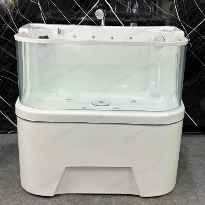Luxury Acrylic Pet Bath Bucket, Dog & Cat Medicine Bath Tub for Pet Grooming, Bathroom Use