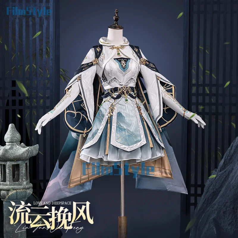 FilmStyle Miss Hunter Cosplay Game Love And Deepspace Costume Flowing Clouds Holding  Dress Halloween Party Role Play Clothing