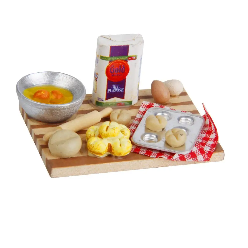 1 Set 1:12 Dollhouse Miniature Dining Room Breakfast Eggs Kits