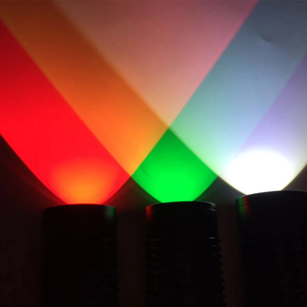 Tactical Red/Green Light Flashlight Waterproof Zoom LED Flashlight LED White Light Strong Light Flashlight With 18650 Battery