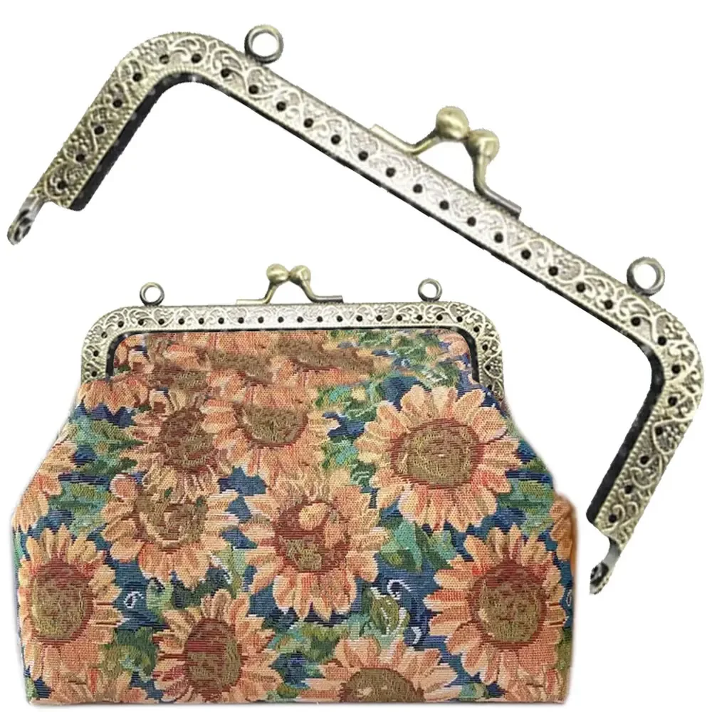 10PCS Purse Clasp Frame Bag Kiss Clasp Lock Vintage Metal Purse Frame for DIY Craft Purse Bag Making 8.5/10.5/12.5/15/20.5cm