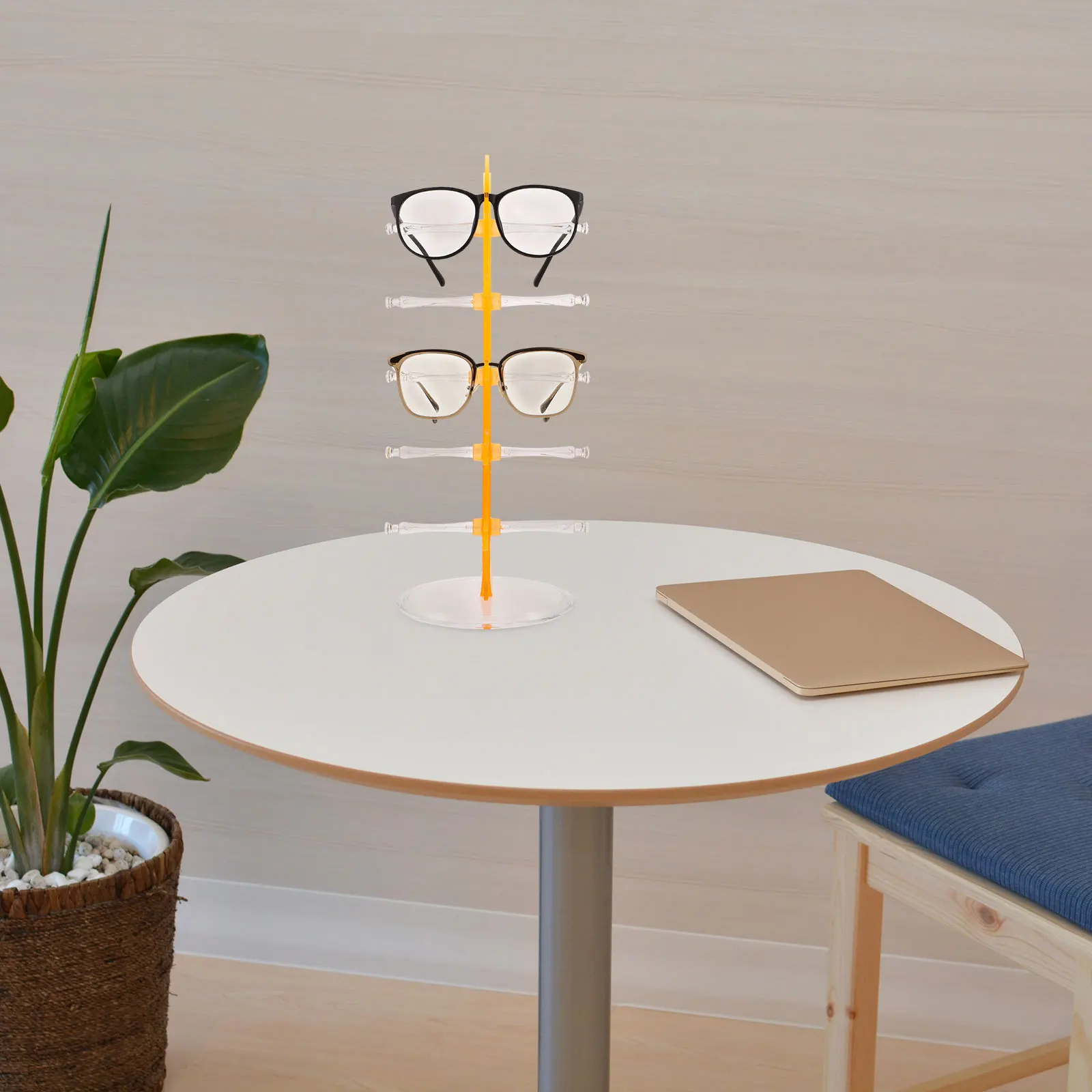 

5Pairs Sunglass Rack Display Plastic Eyeglass Holder Organizer for Home Store Clear Sunglasses Spectacle Display