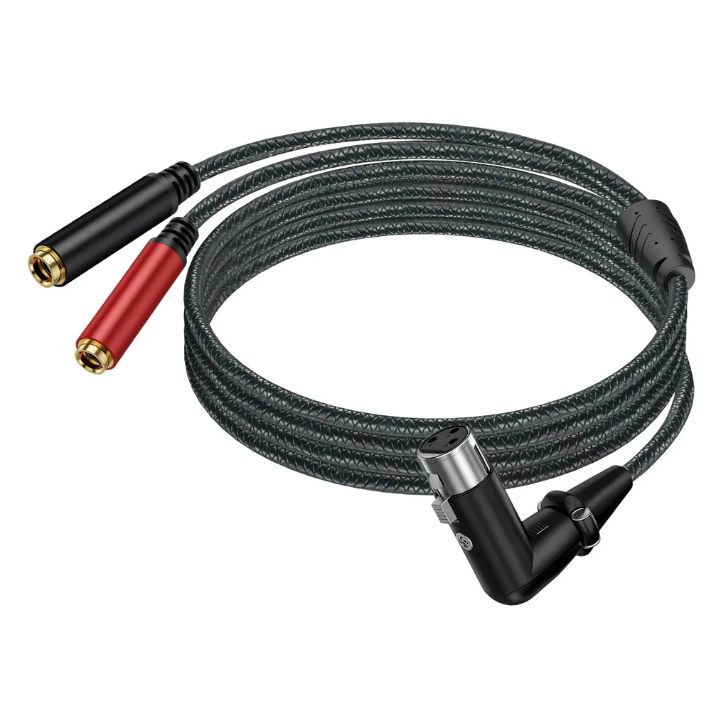 3Pin XLR Female To Dual 6.35mm - Earphone Splitter Jack recension och pris