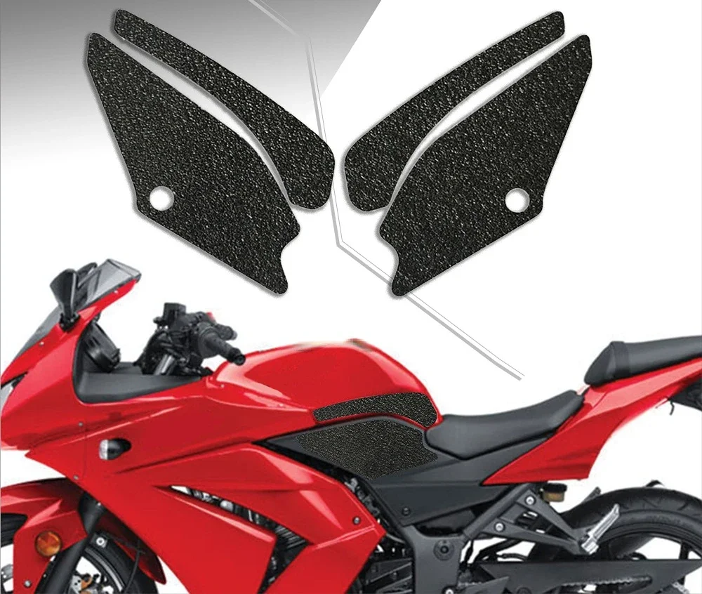 Motorcycle fuel tank pad tank grip protection Non-slip stickers knee grip side applique for KAWASAKI 2008-2012 NINJA 250R