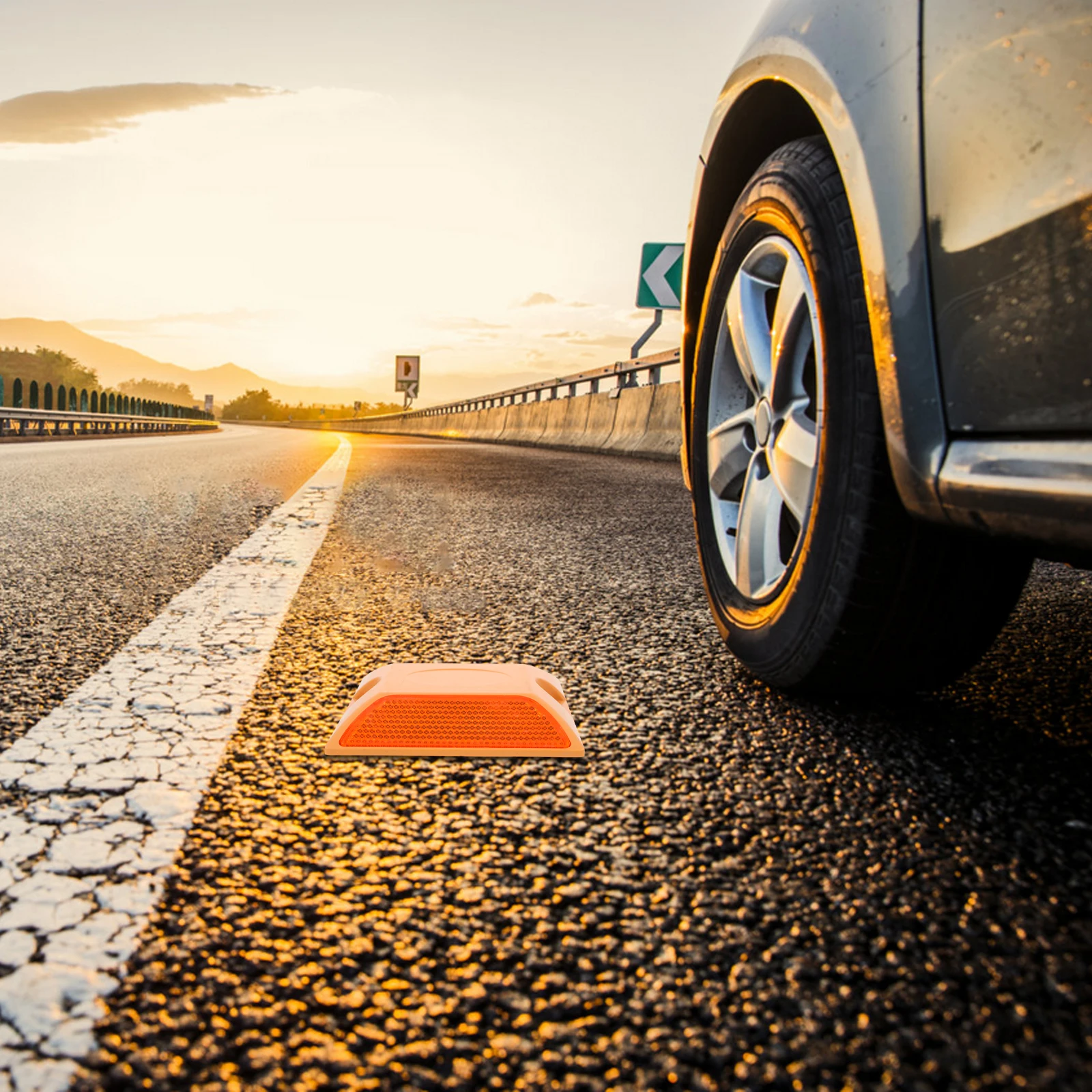 2 قطعة علامات الطريق العاكسة الألومنيوم في الهواء الطلق درب الرصيف علامات السلامة عالية الوضوح عاكسات الطريق