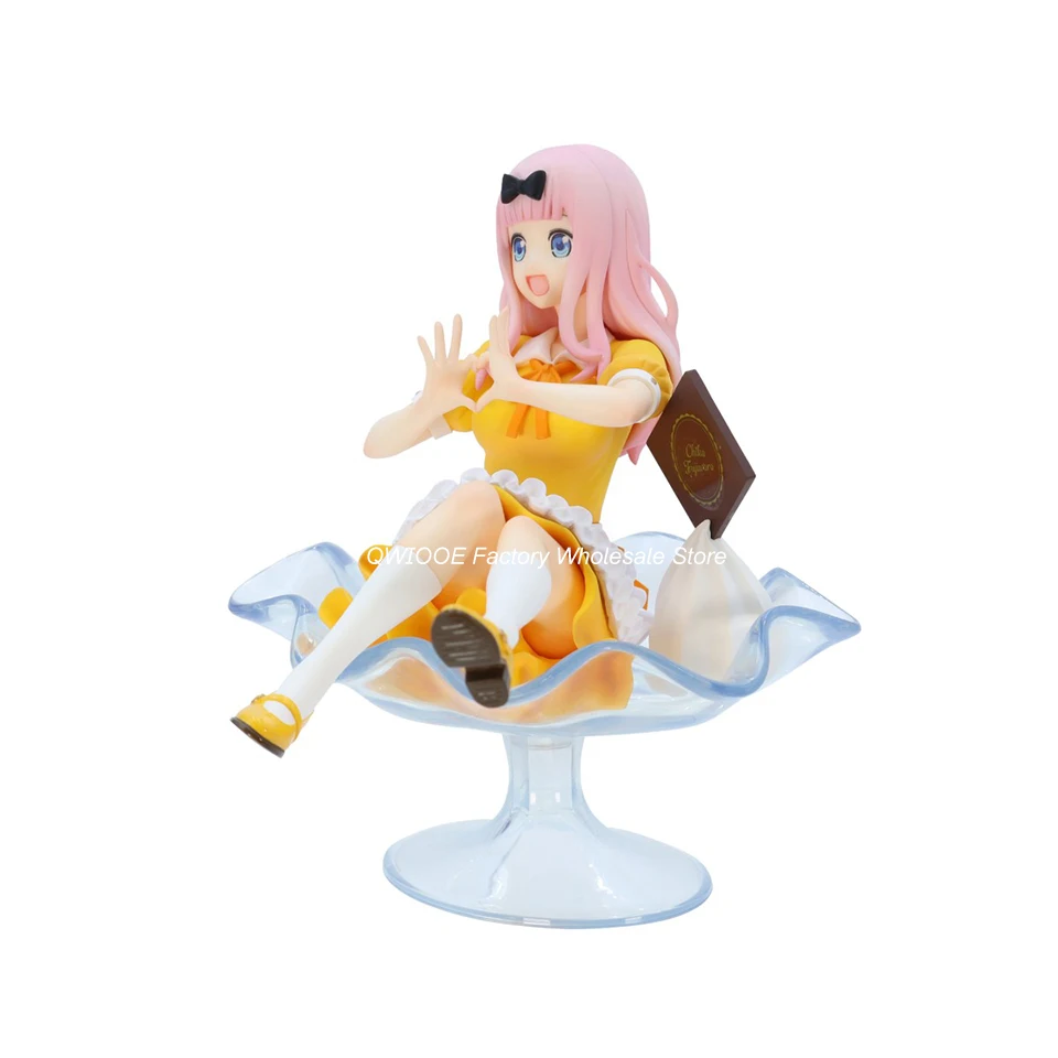 Original Genuine FuRyu Miss Kaguya Wants Me To Confess 13cm Fujiwara Chika PVC Collection Anime Cartoon Model Toys QWIOOE