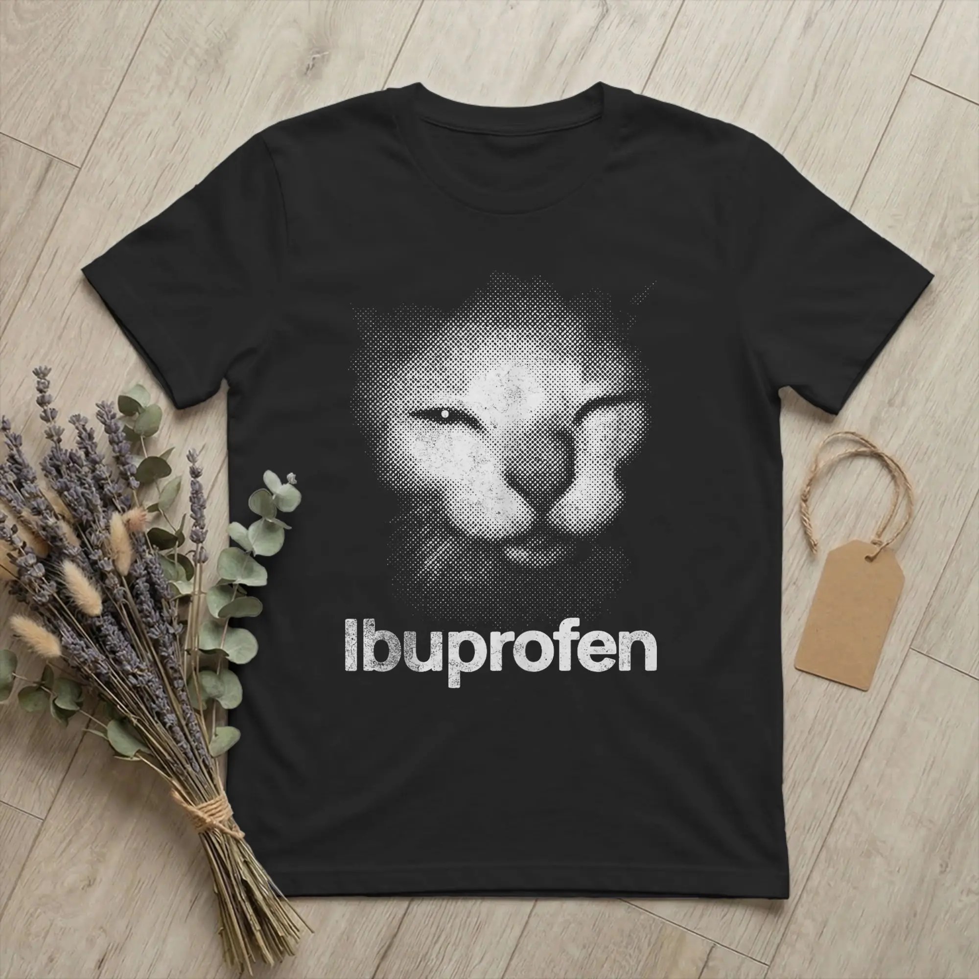 Men's Ibuprofen Cat Silly Kitten Meme T Shirts Funny Vintage 100% Cotton merch Short Sleeve Crew Neck Tees 4XL 5XL 6XL T-Shirts