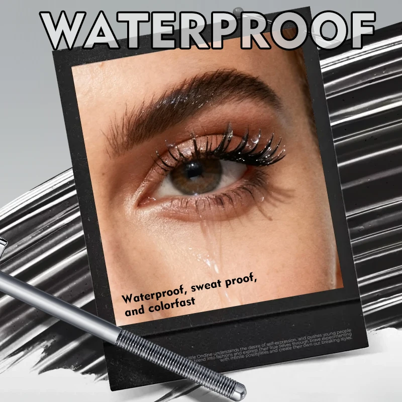 Life Girls 0,05 mm Stahlrohr-Schwerkraft-Mascara, wasserfest, langlebig, dicker Wimpernprimer, einfach zu verwenden, geeignet für Anfänger