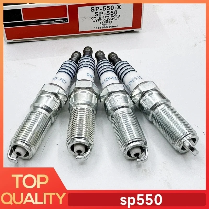 4PCS SP550 CYFS12YPCT Iridium Spark Plug for Ford Edge 2015-2018 for Mustang Escape Explorer F150 for Focus Fusion S-MAX 11-15