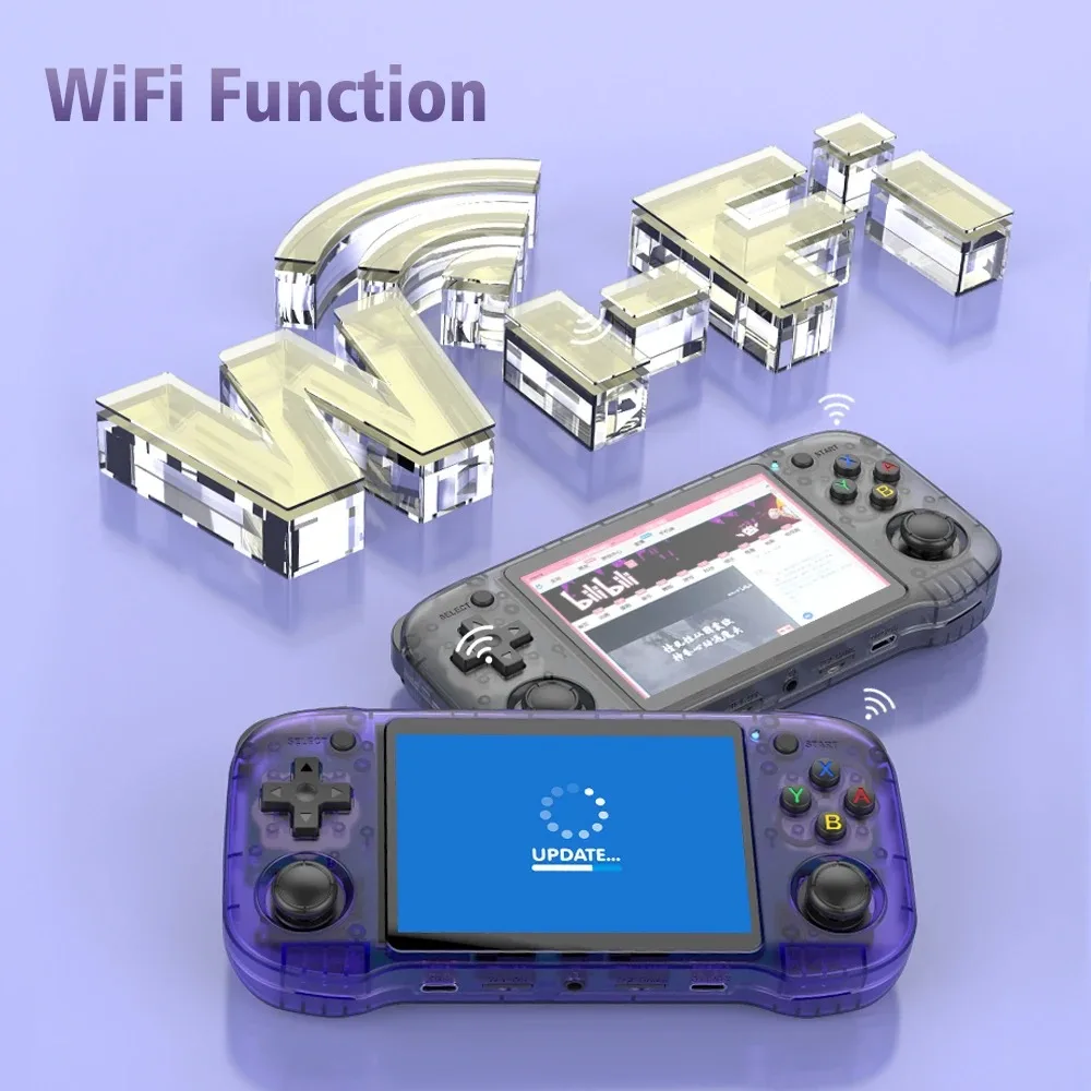 Console de Jogo Portátil R46H com Tela IPS de 4,2 Polegadas, Player de Bolso, Bateria Recarregável USB, Sistema Linux, Ultra Longa Duração