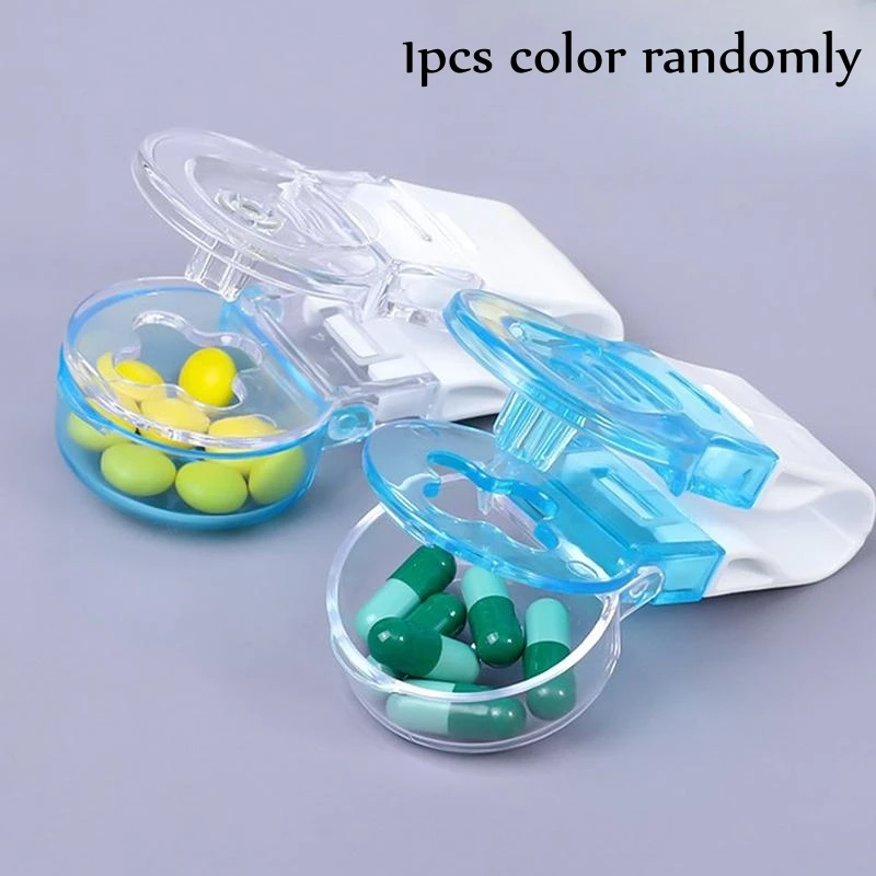 Portable Pill Taker Tablets Blister Pack Opener Pill Dispenser Storage Box Pill Case No Contact Easy To Take Out From Package