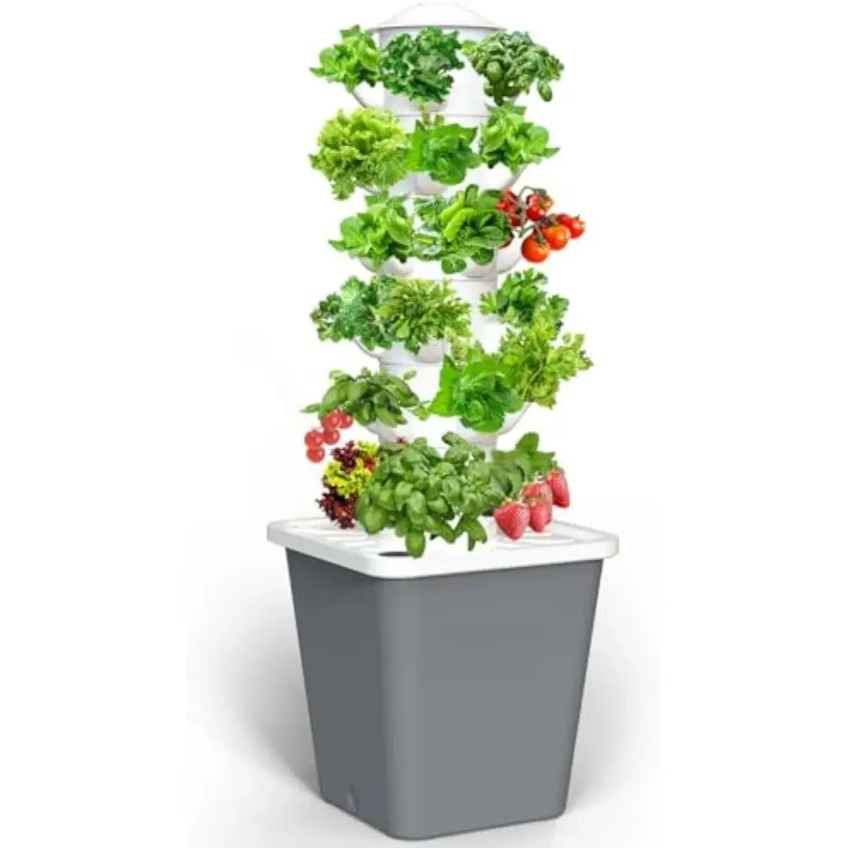 Hydroponic Tower Garden System for Indoor Use – 30-Plant Vertical Growing Setup with Auto-Timer Pump, Foldable Design, Water Lev